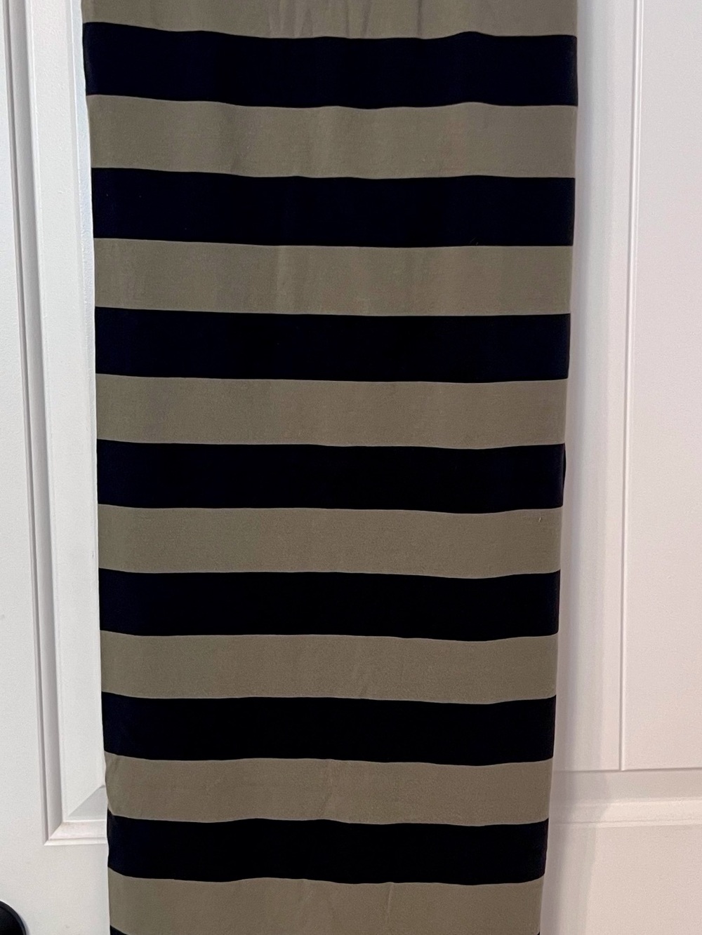 Free People Black and Olive Stripe Maxi Skirt